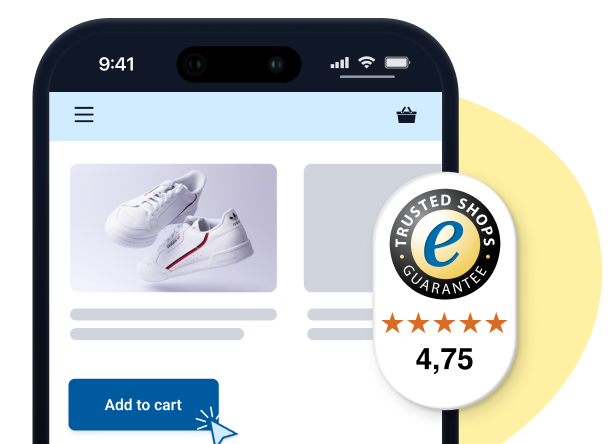 trustbadge mobile qui sécurise les achats en ligne des consommateurs pour passer à l'achat